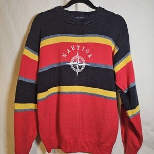 Vintage Nautica Woven Sweater Womens Medium